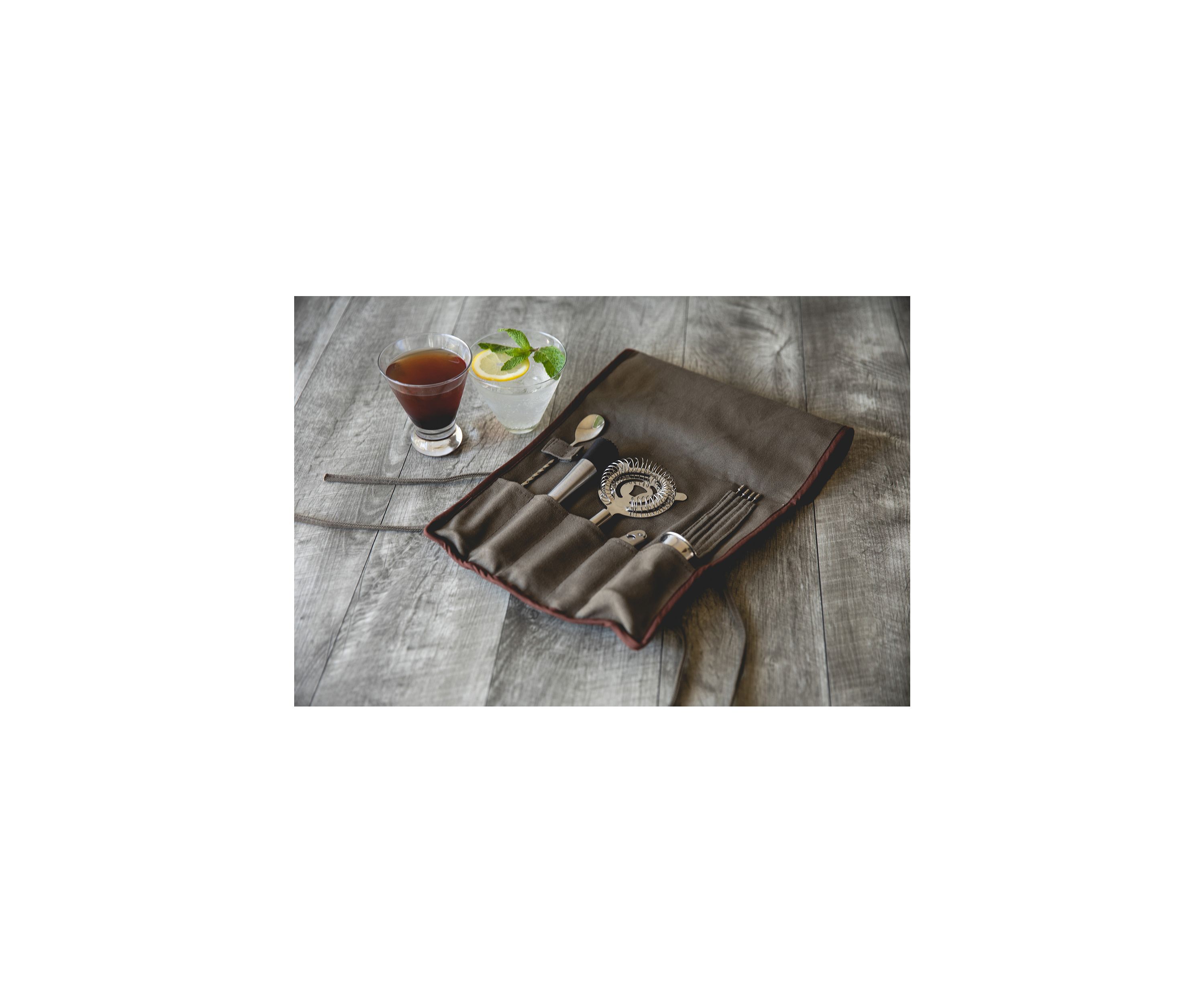 Bar Tool Roll Up Kit - 10 Piece Set