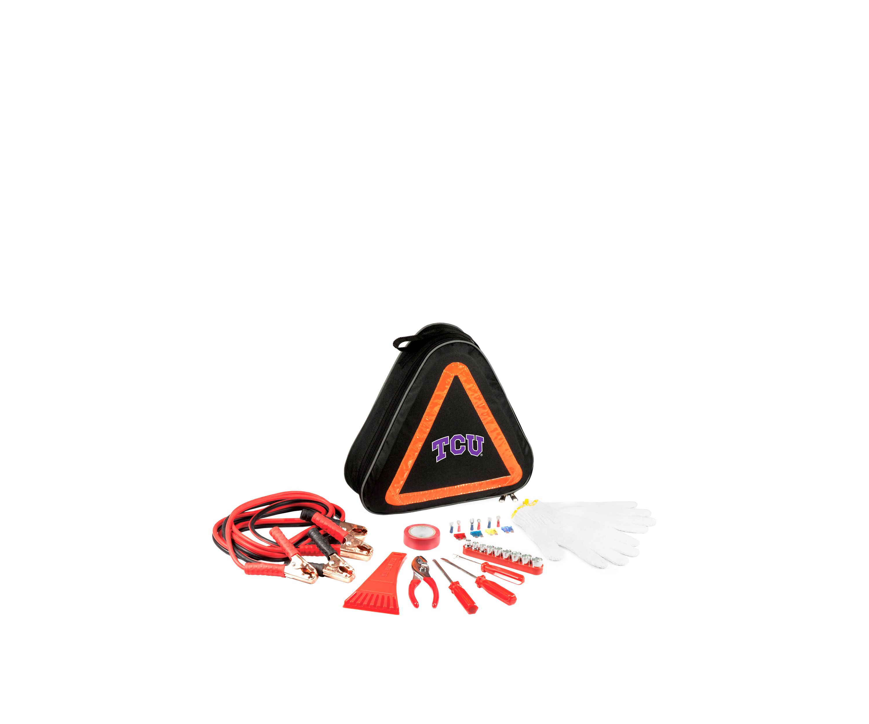 NCAA TCU Horned Frogs Roadside Emergency Car Kit
