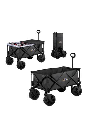 Oniva NFL Baltimore Ravens Adventure Wagon Elite All Terrain Portable Utility Wagon