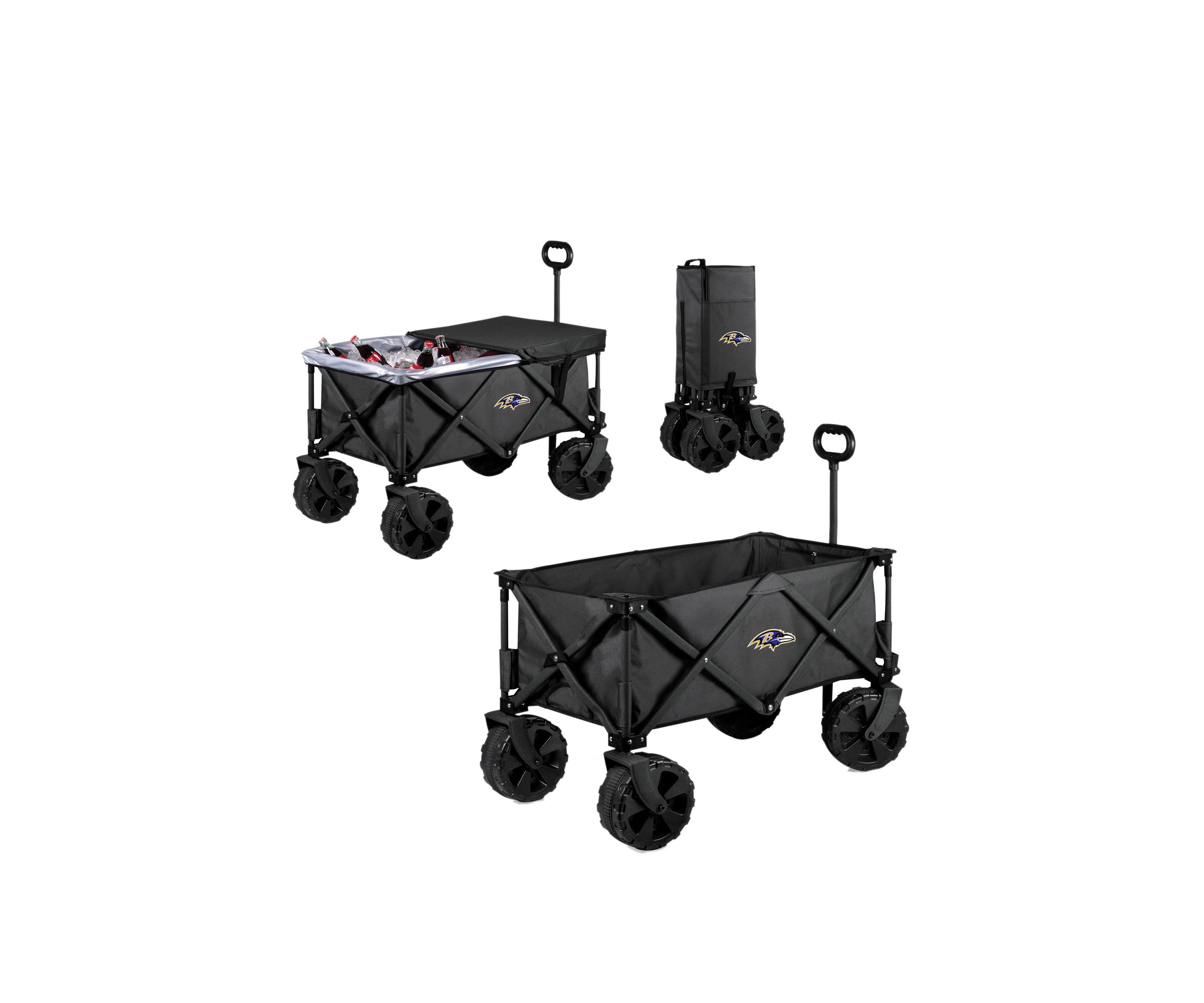 NFL Baltimore Ravens Adventure Wagon Elite All Terrain Portable Utility Wagon