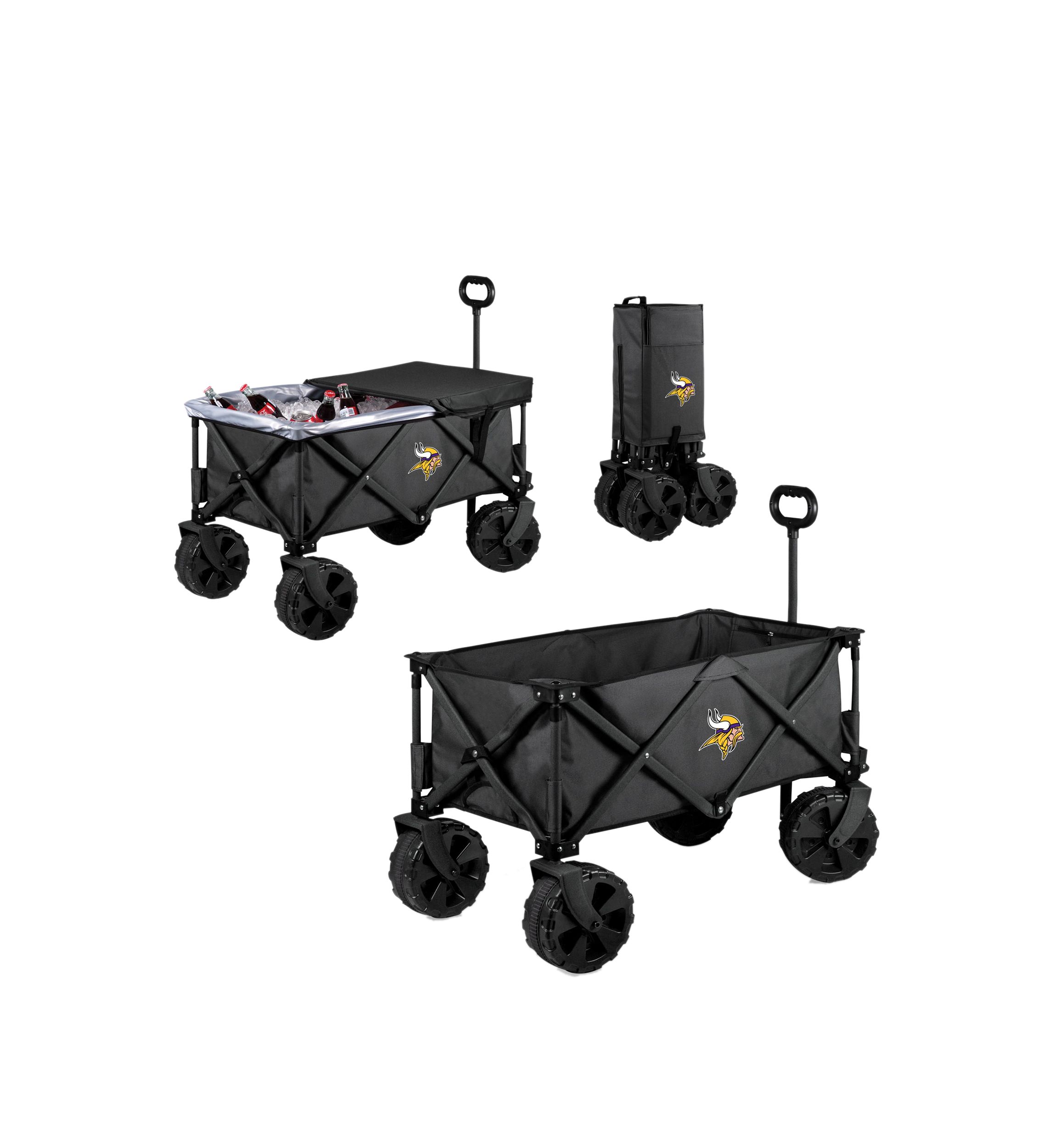 NFL Minnesota Vikings Adventure Wagon Elite All Terrain Portable Utility Wagon