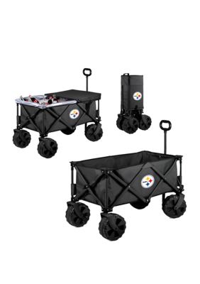 Oniva NFL Pittsburgh Steelers Adventure Wagon Elite All Terrain Portable Utility Wagon