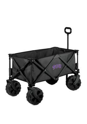 Oniva NCAA TCU Horned Frogs Adventure Wagon Elite All Terrain Portable Utility Wagon, Grey