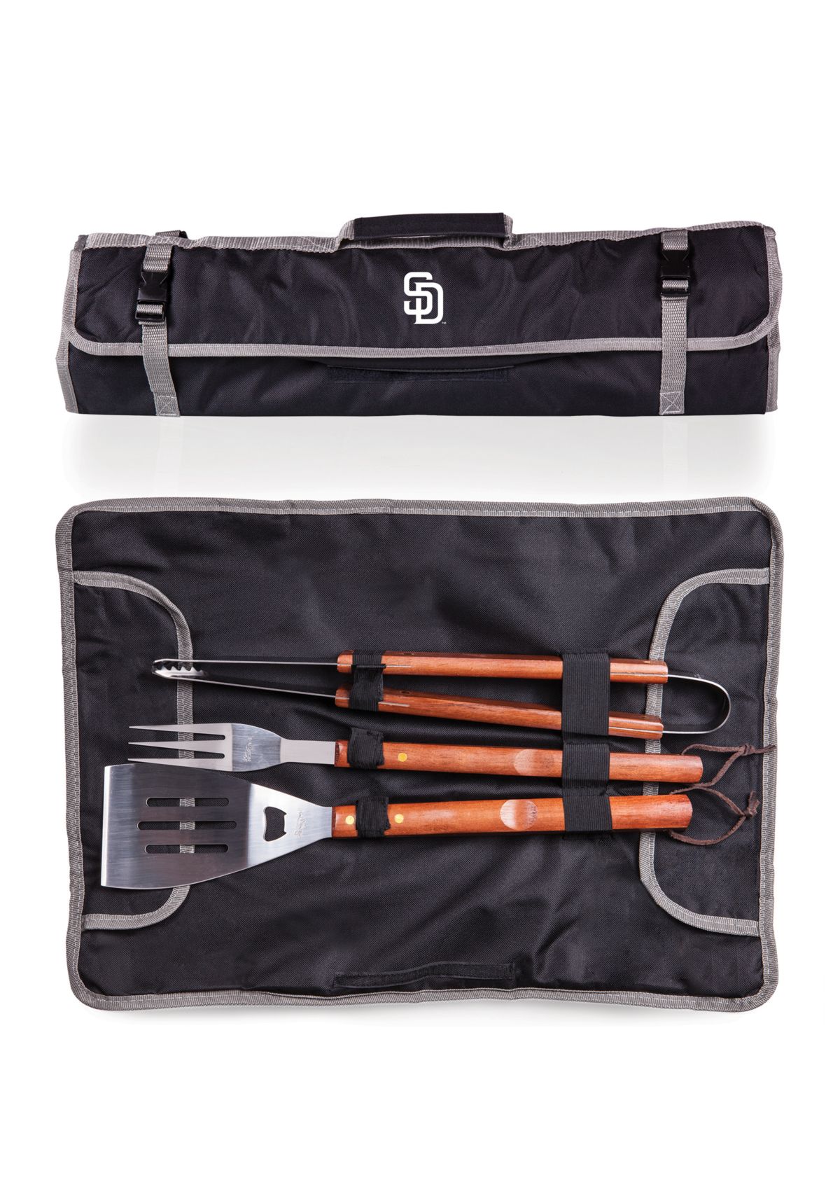 MLB San Diego Padres 3-Piece BBQ Tote & Grill Set