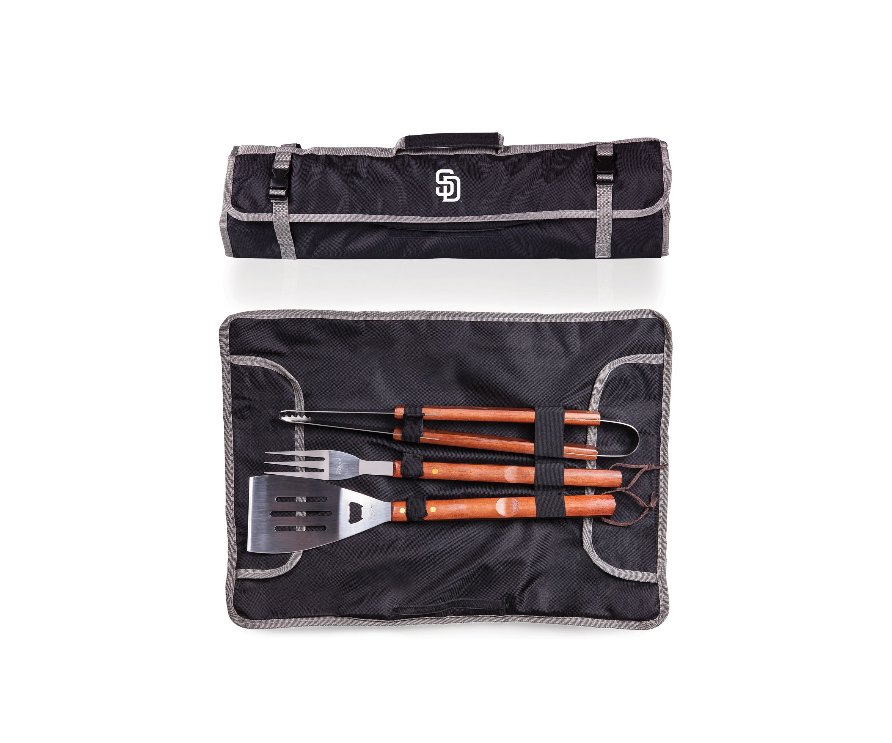 MLB San Diego Padres 3-Piece BBQ Tote & Grill Set