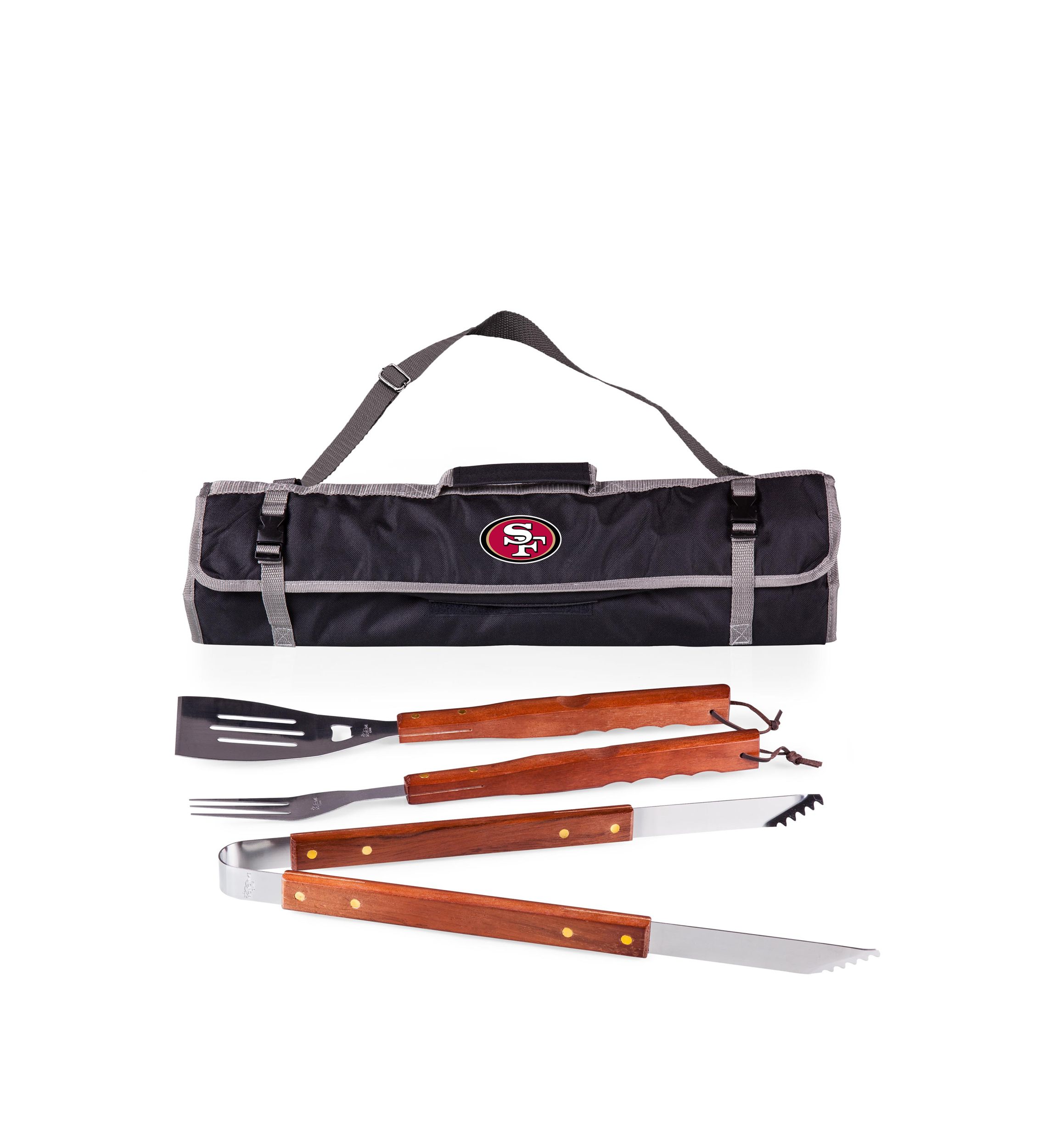 NFL San Francisco 49ers 3 Piece BBQ Tote & Grill Set