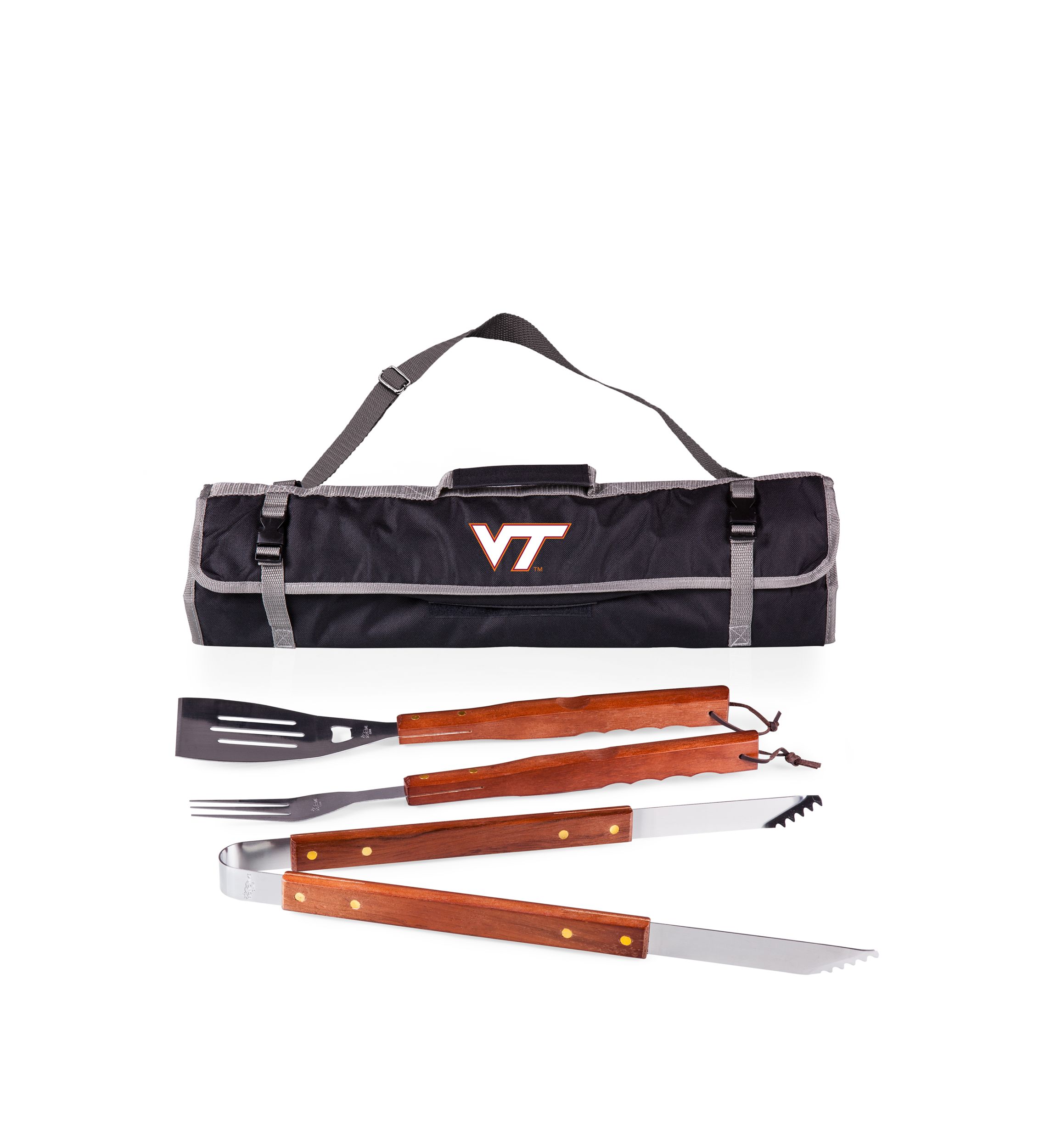 NCAA Virginia Tech Hokies 3 Piece BBQ Tote & Grill Set