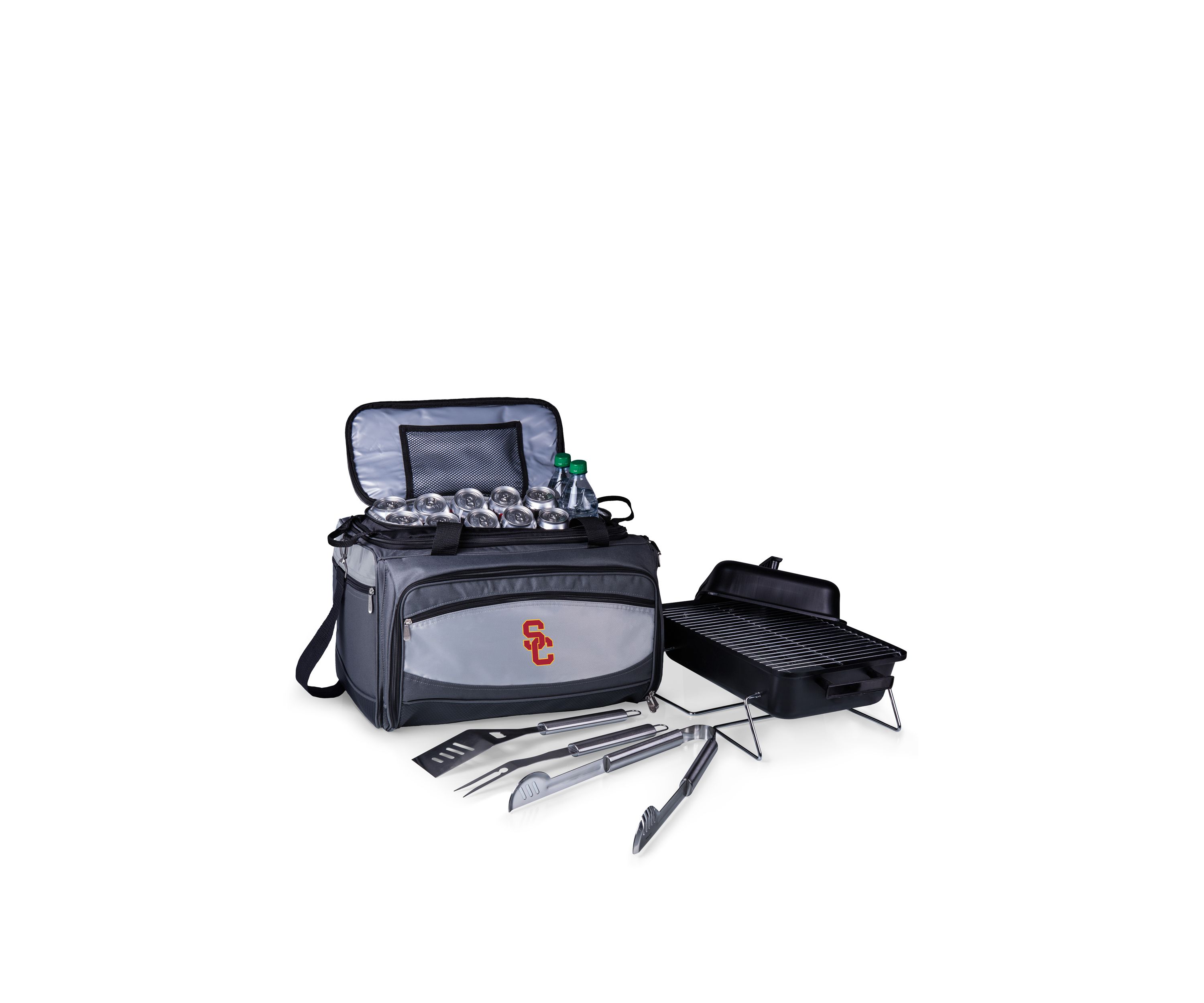 NCAA USC Trojans Buccaneer Portable Charcoal Grill & Cooler Tote