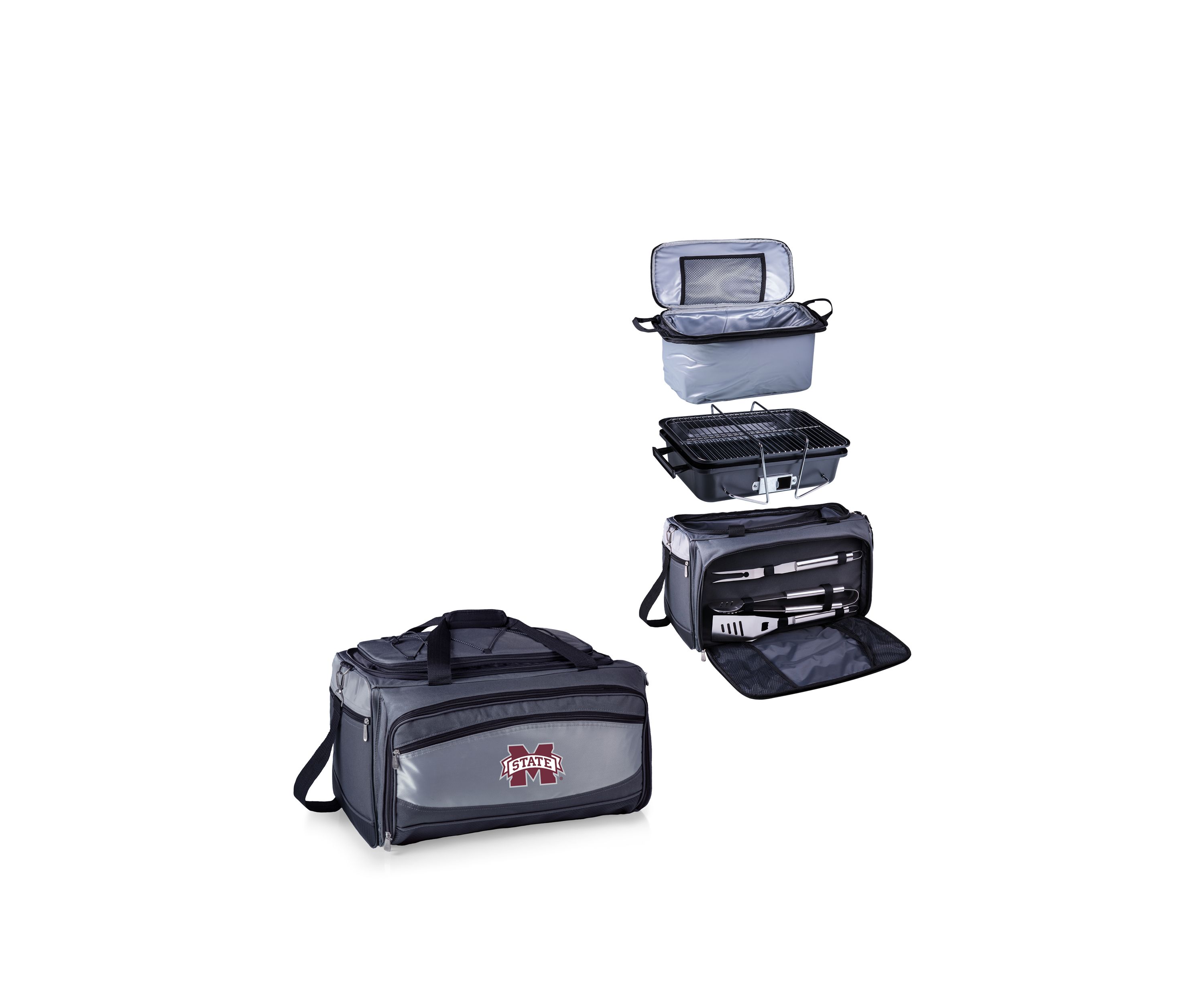 NCAA Mississippi State Bulldogs Buccaneer Portable Charcoal Grill and Cooler Tote
