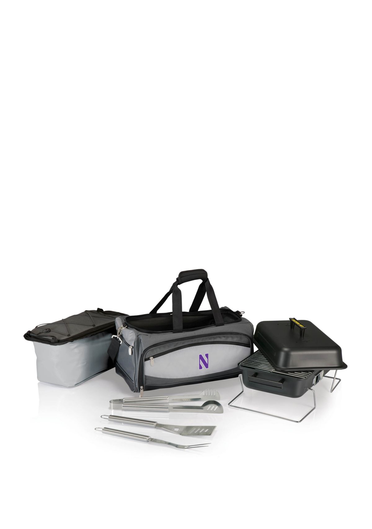  NCAA Northwestern Wildcats Buccaneer Portable Charcoal Grill & Cooler Tote