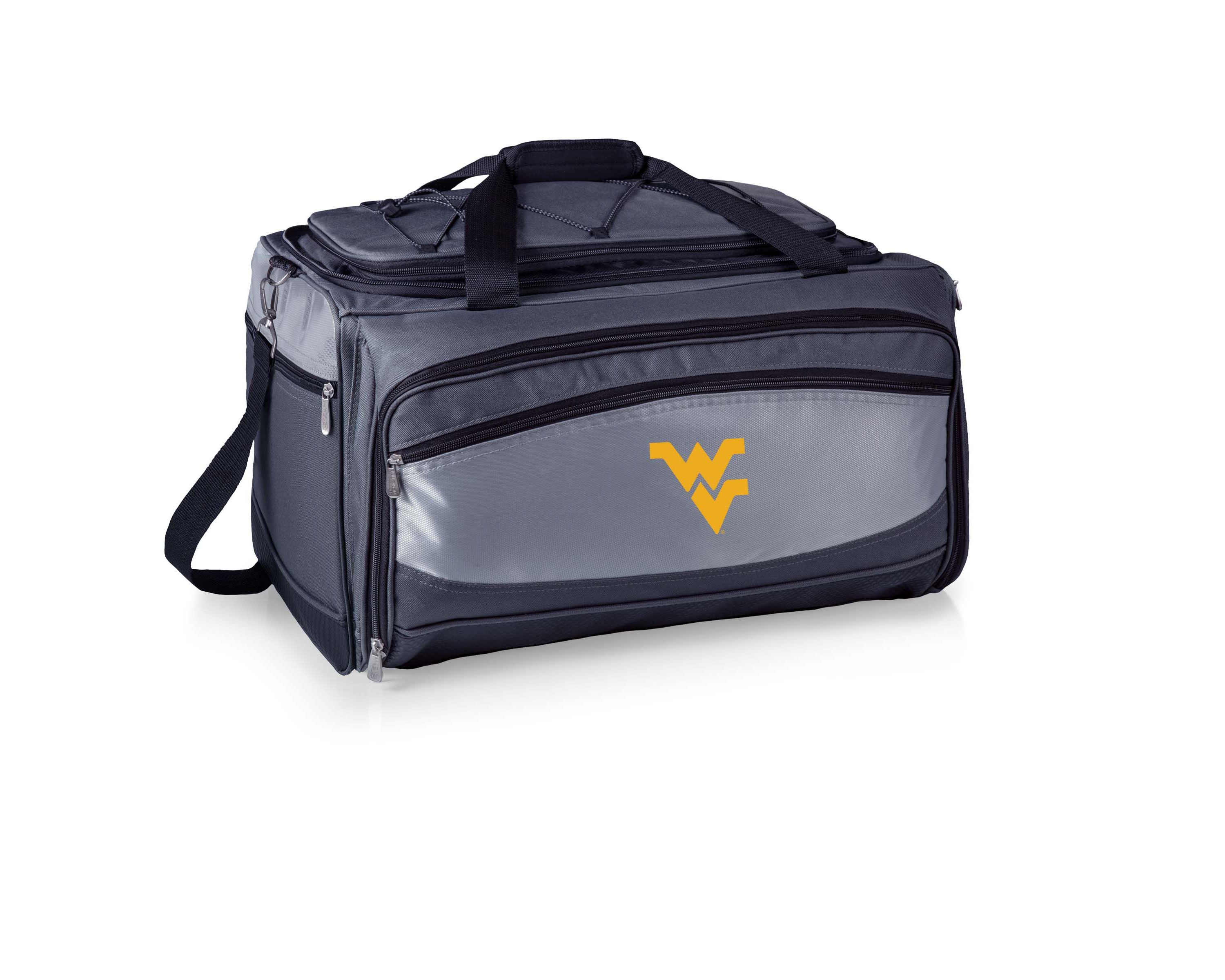 NCAA West Virginia Mountaineers Buccaneer Portable Charcoal Grill and Cooler Tote