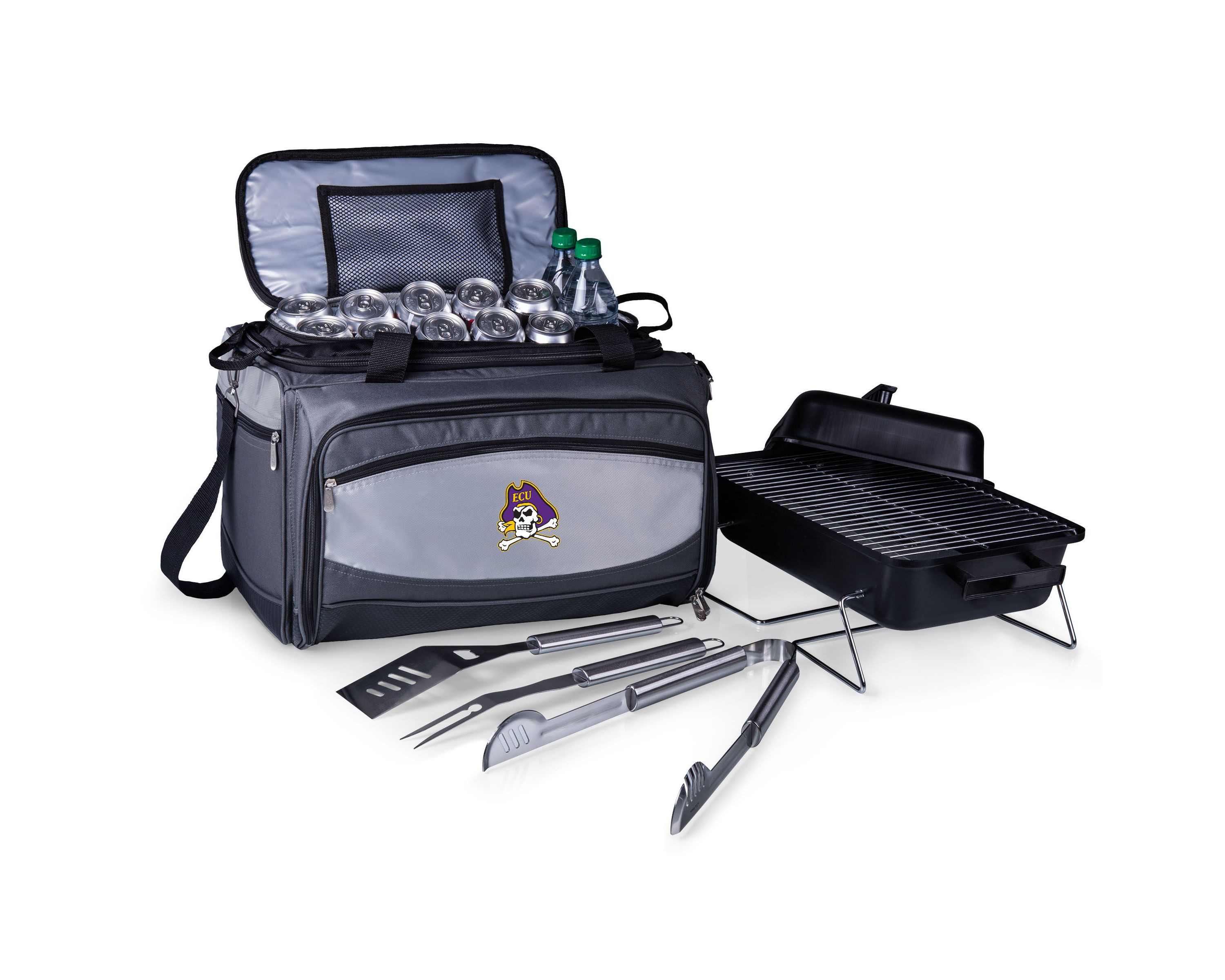 NCAA East Carolina Pirates Buccaneer Portable Charcoal Grill and Cooler Tote
