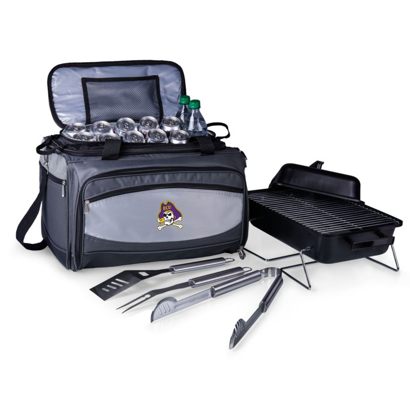 NCAA East Carolina Pirates Buccaneer Portable Charcoal Grill and Cooler Tote