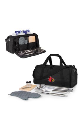 Oniva NCAA Louisville Cardinals BBQ Kit Grill Set & Cooler, Black