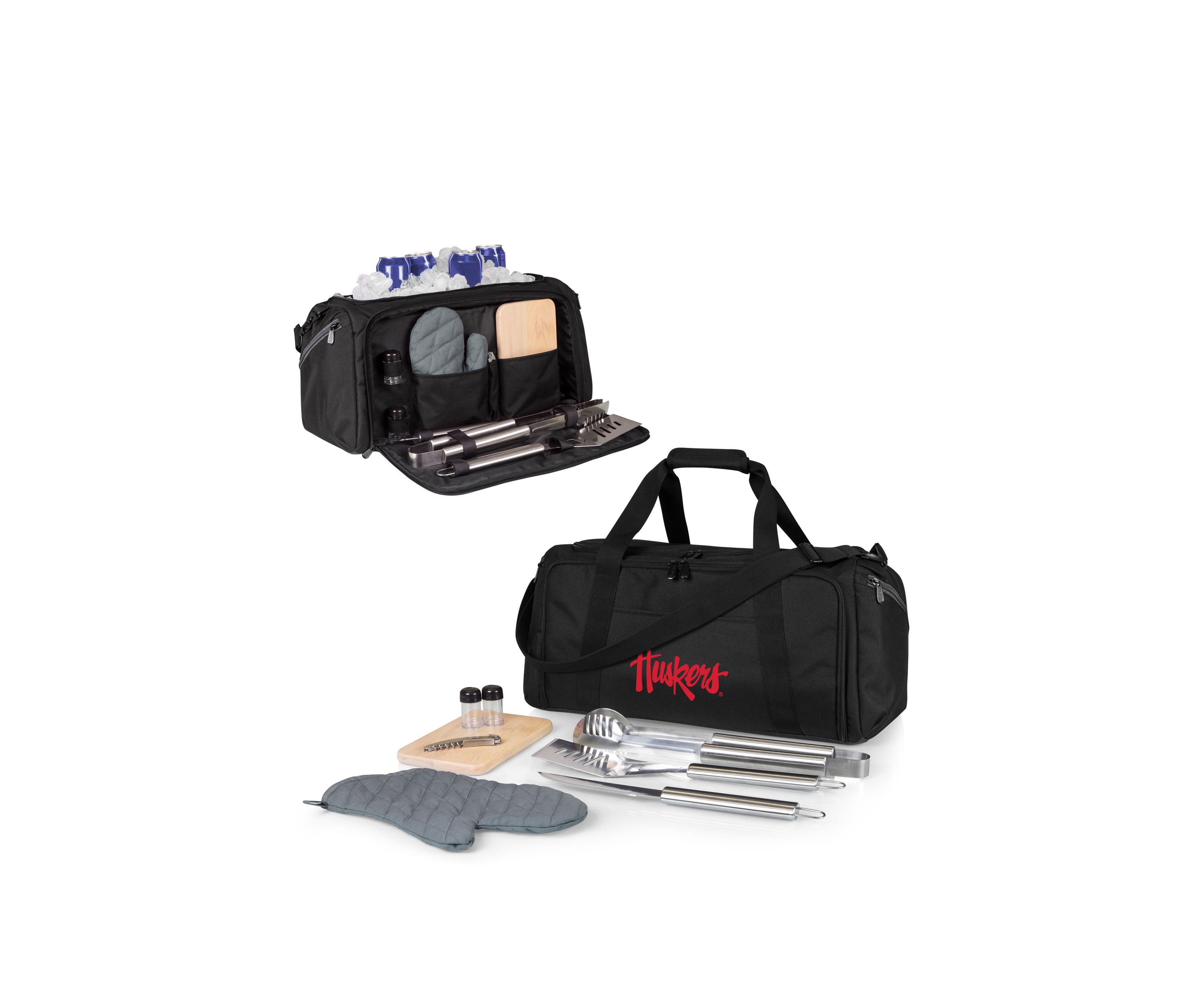 NCAA Nebraska Cornhuskers BBQ Kit Grill Set & Cooler
