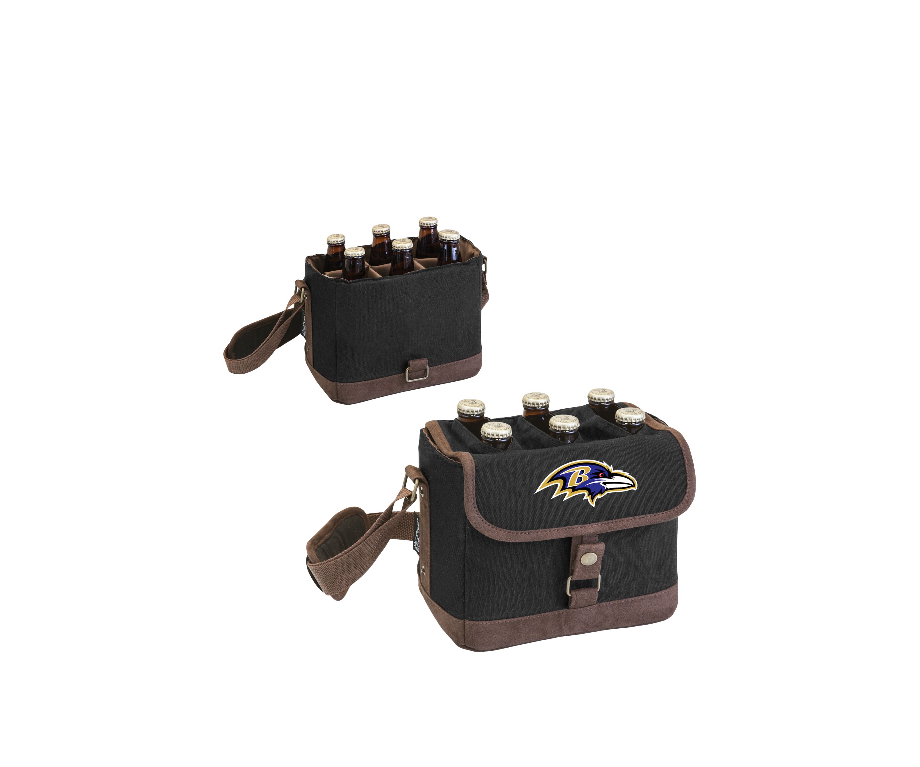 NFL Baltimore Ravens Beer Caddy Cooler Tote with Opener
