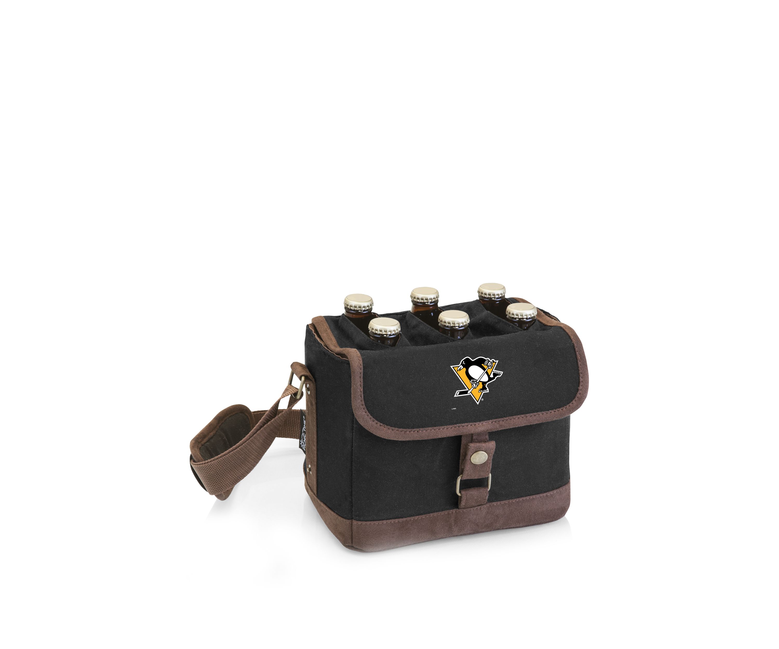 NHL Pittsburgh Penguins Beer Caddy Cooler Tote with Opener
