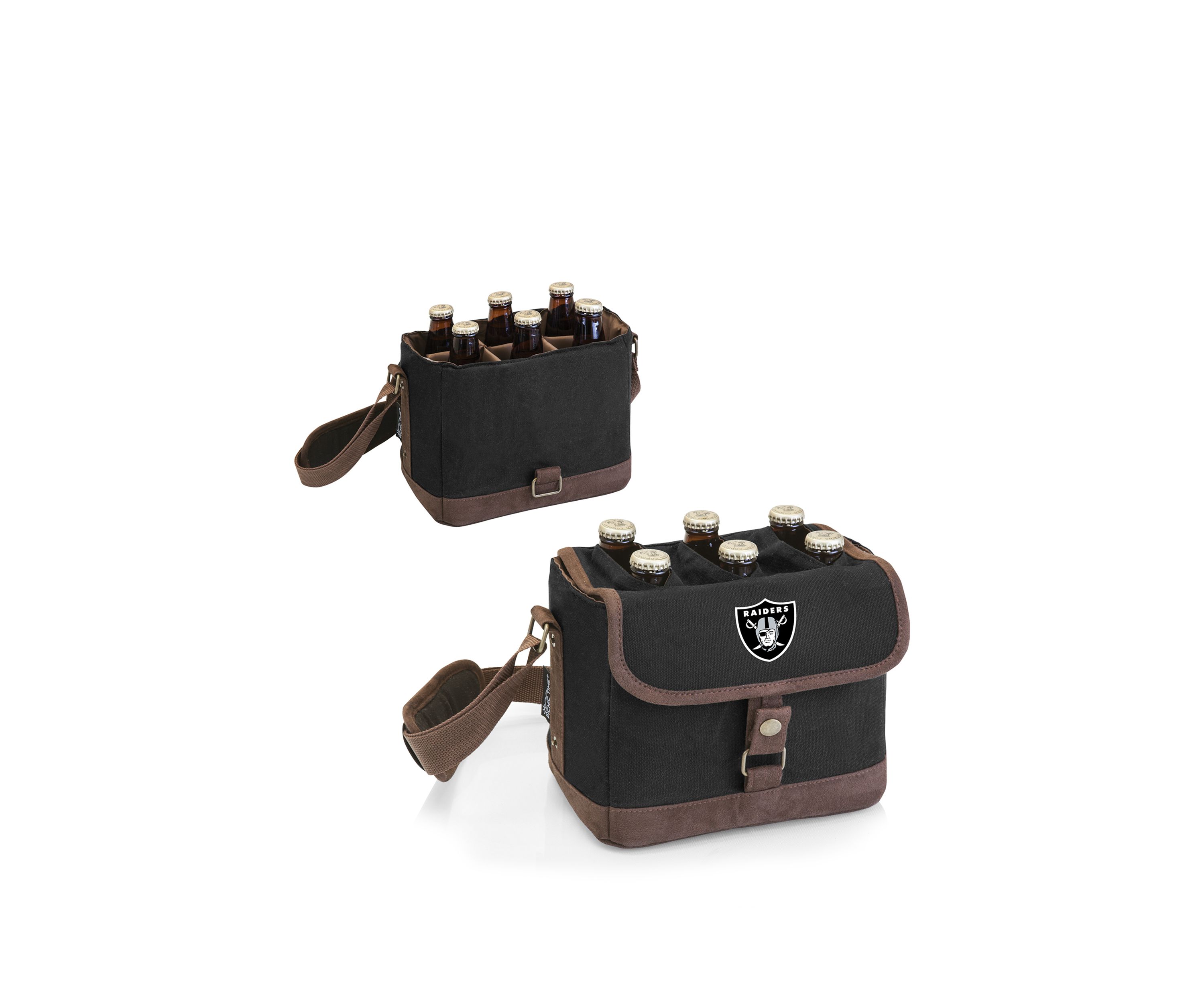 NFL Oakland Raiders Beer Caddy Cooler Tote with Opener