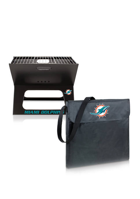 ONIVA NFL Miami Dolphins X-Grill Portable Charcoal BBQ