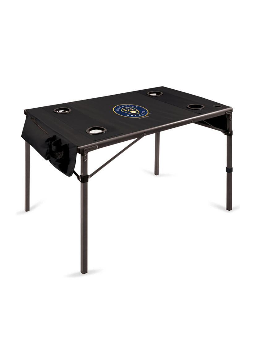 MLB Milwaukee Brewers Travel Table Portable Folding Table