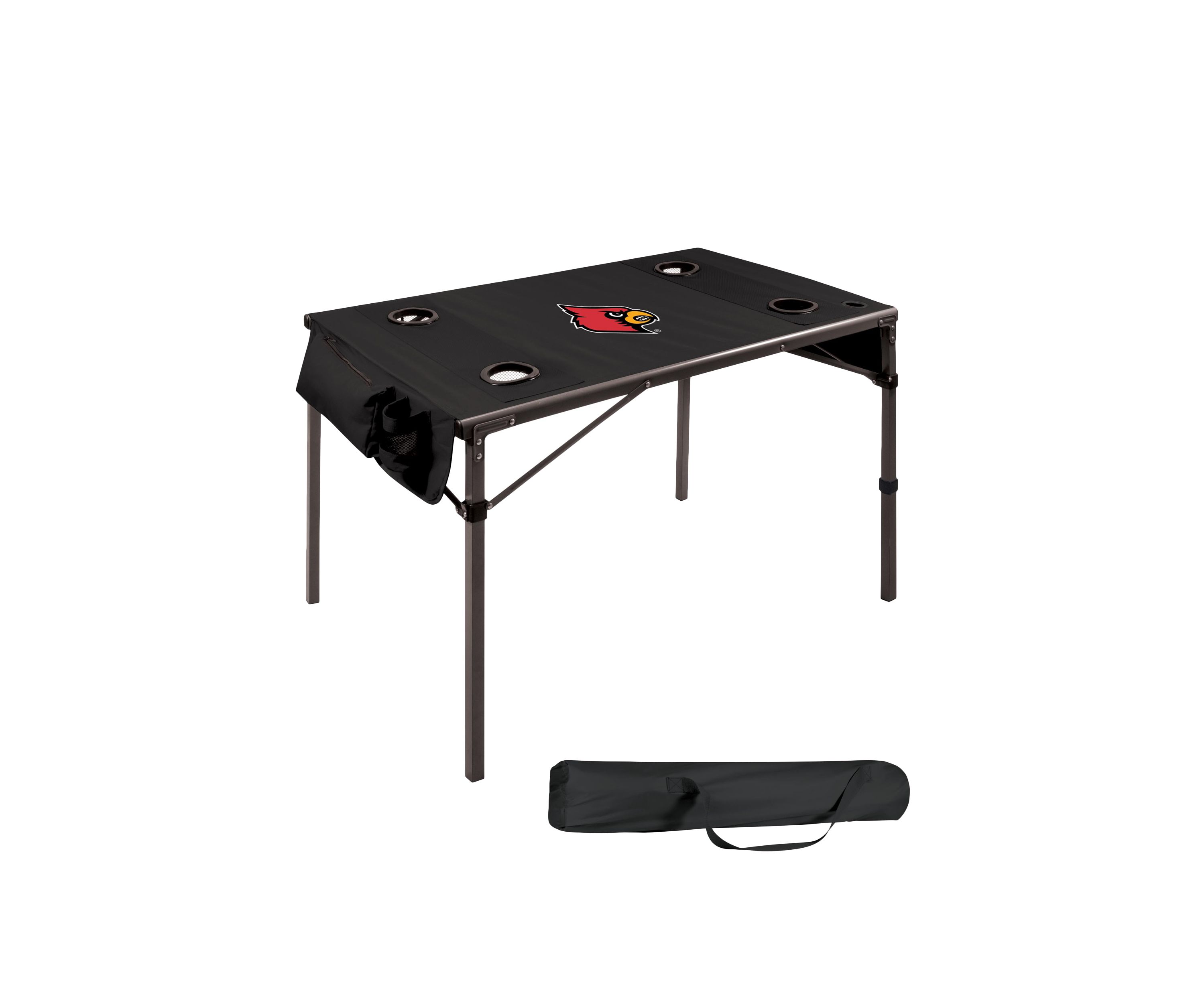 NCAA Louisville Cardinals Travel Table Portable Folding Table