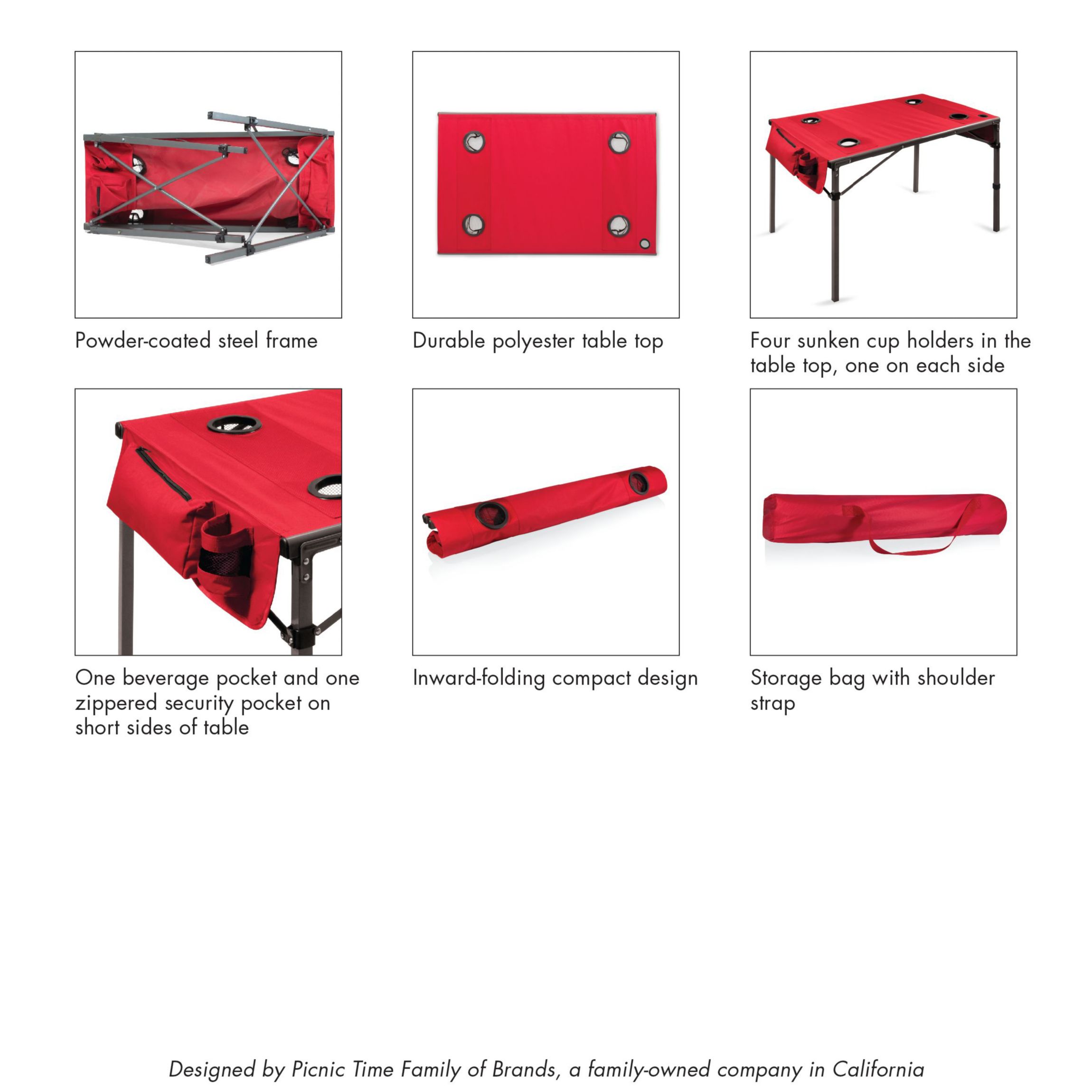 NCAA Virginia Cavaliers Travel Table Portable Folding Table