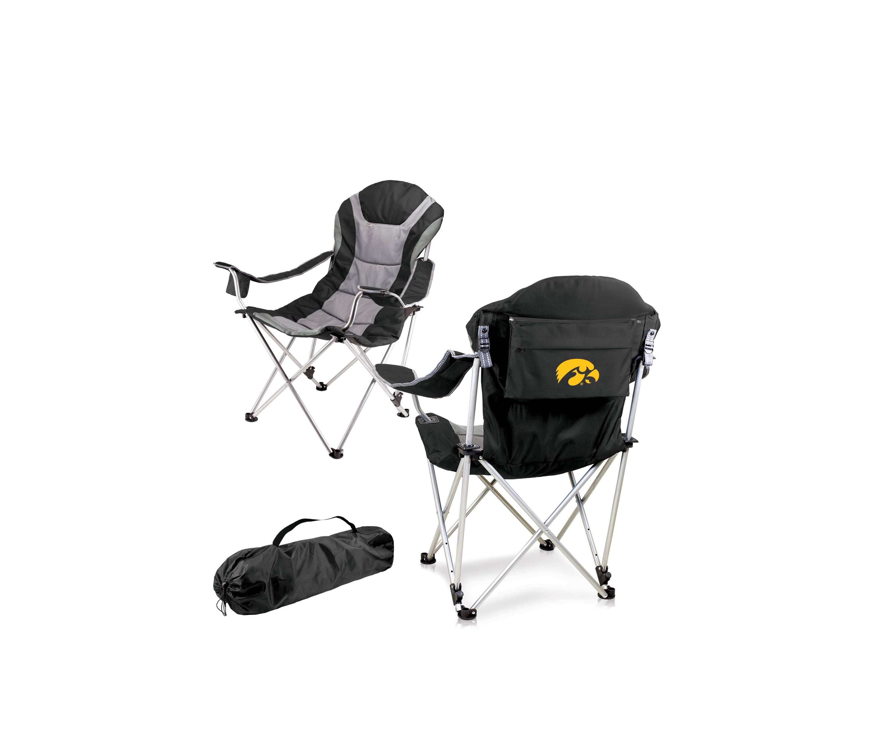 NCAA Iowa Hawkeyes Reclining Camp Chair