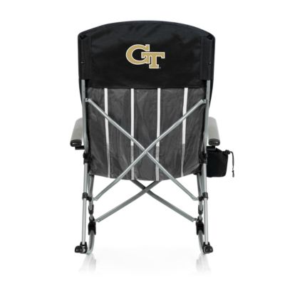 Picnic Time NCAA Georgia Tech Yellow Jackets Outdoor Rocking Camp Chair