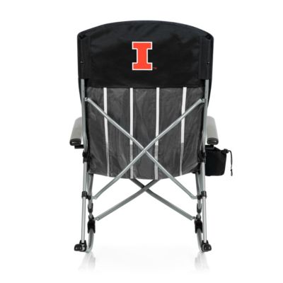 Picnic Time NCAA Illinois Fighting Illini Outdoor Rocking Camp Chair