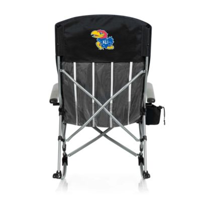 Picnic Time NCAA Kansas Jayhawks Outdoor Rocking Camp Chair