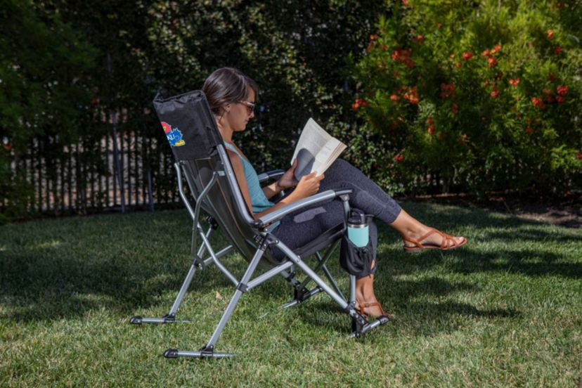 NCAA Kansas Jayhawks Outdoor Rocking Camp Chair