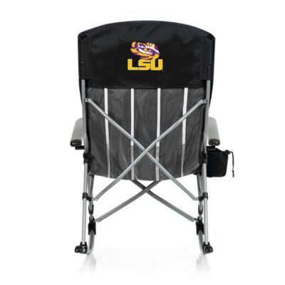 Picnic Time NCAA LSU Tigers Outdoor Rocking Camp Chair