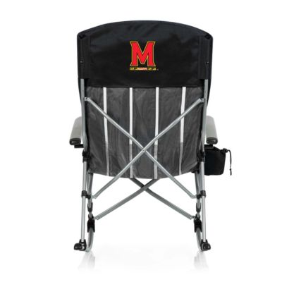 Picnic Time NCAA Maryland Terrapins Outdoor Rocking Camp Chair