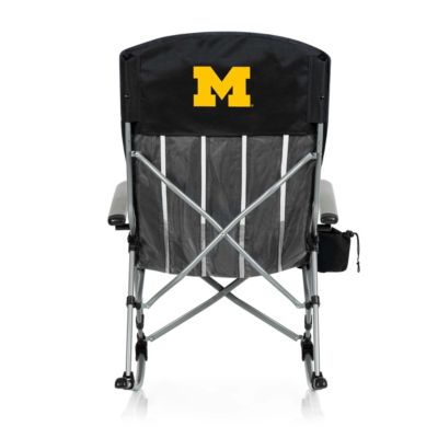 Picnic Time NCAA Michigan Wolverines Outdoor Rocking Camp Chair