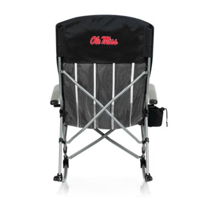 Picnic Time NCAA Ole Miss Rebels Outdoor Rocking Camp Chair