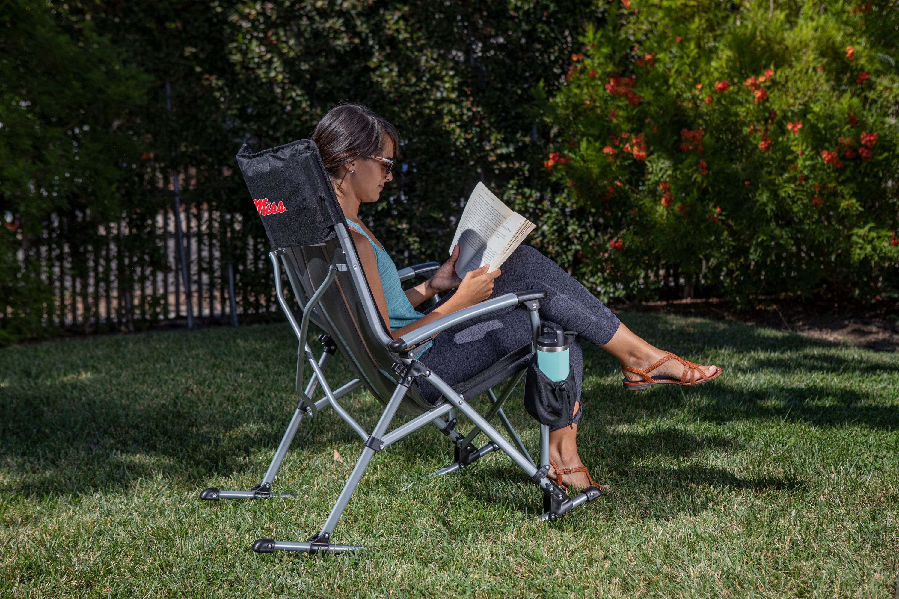 NCAA Ole Miss Rebels Outdoor Rocking Camp Chair