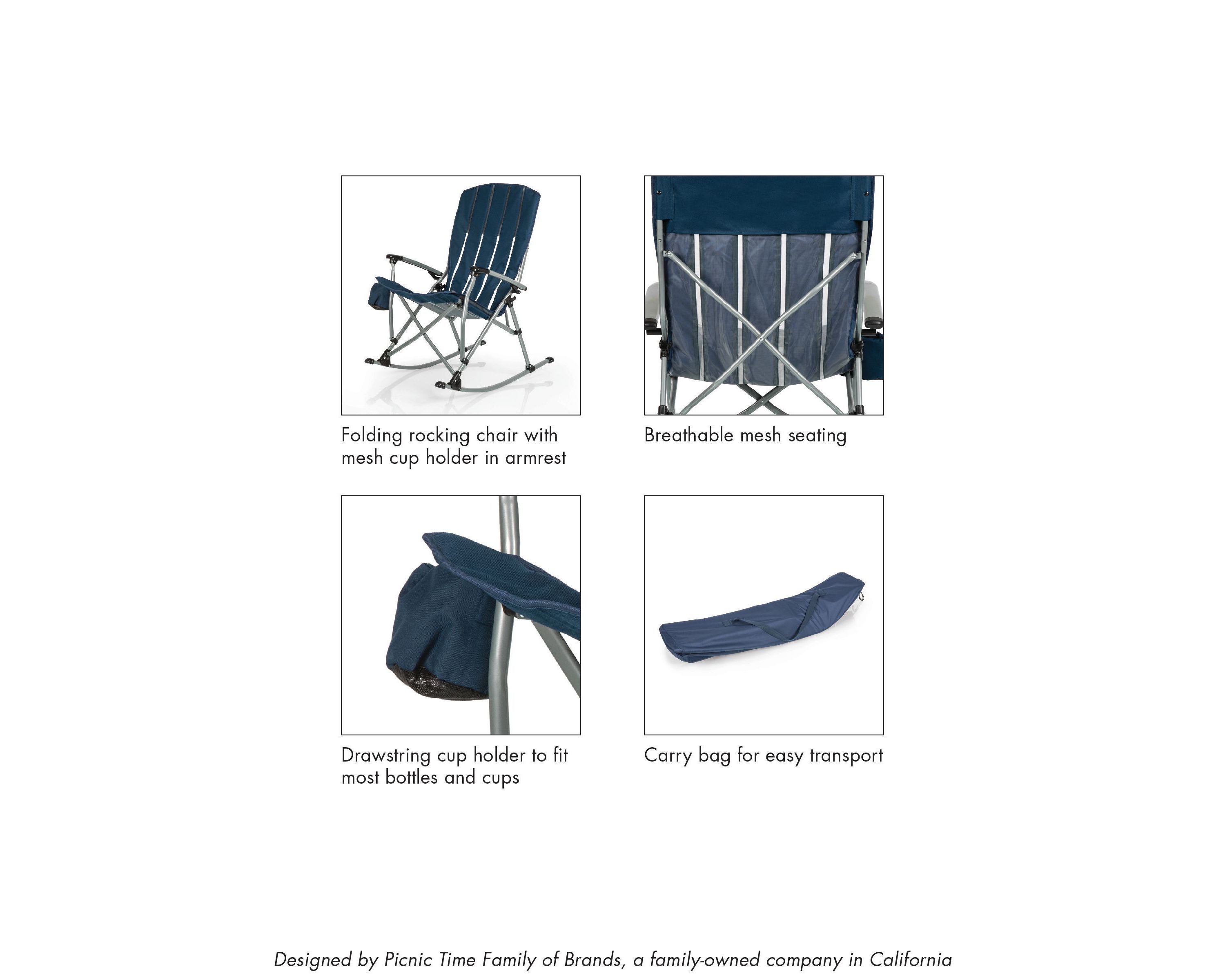NCAA Ole Miss Rebels Outdoor Rocking Camp Chair