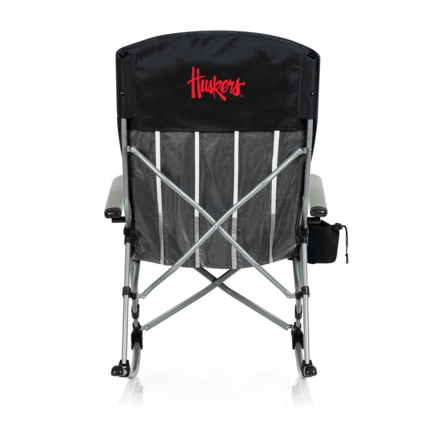 NCAA Nebraska Cornhuskers Outdoor Rocking Camp Chair