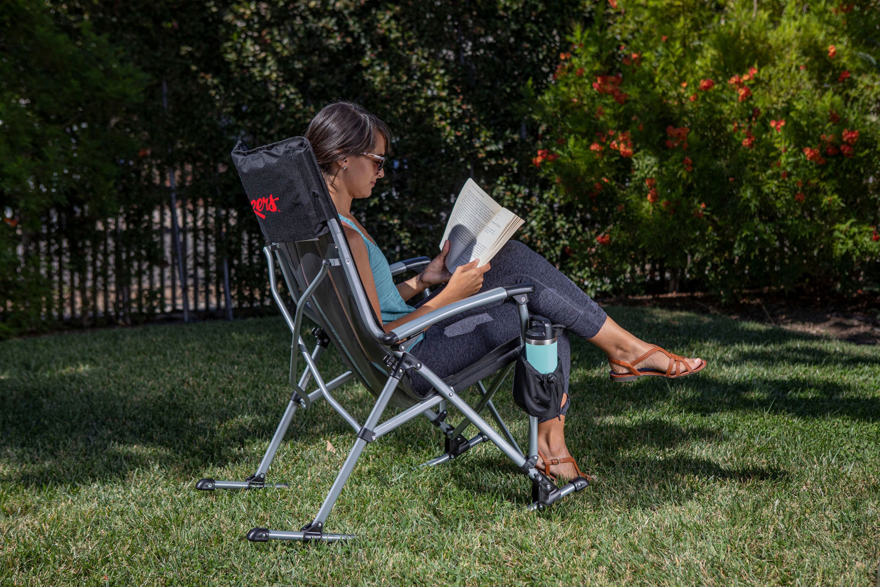 NCAA Nebraska Cornhuskers Outdoor Rocking Camp Chair