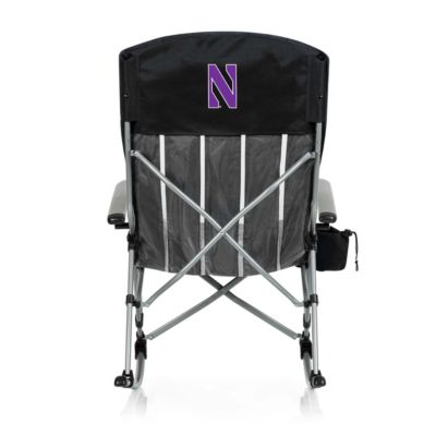 Picnic Time NCAA Northwestern Wildcats Outdoor Rocking Camp Chair