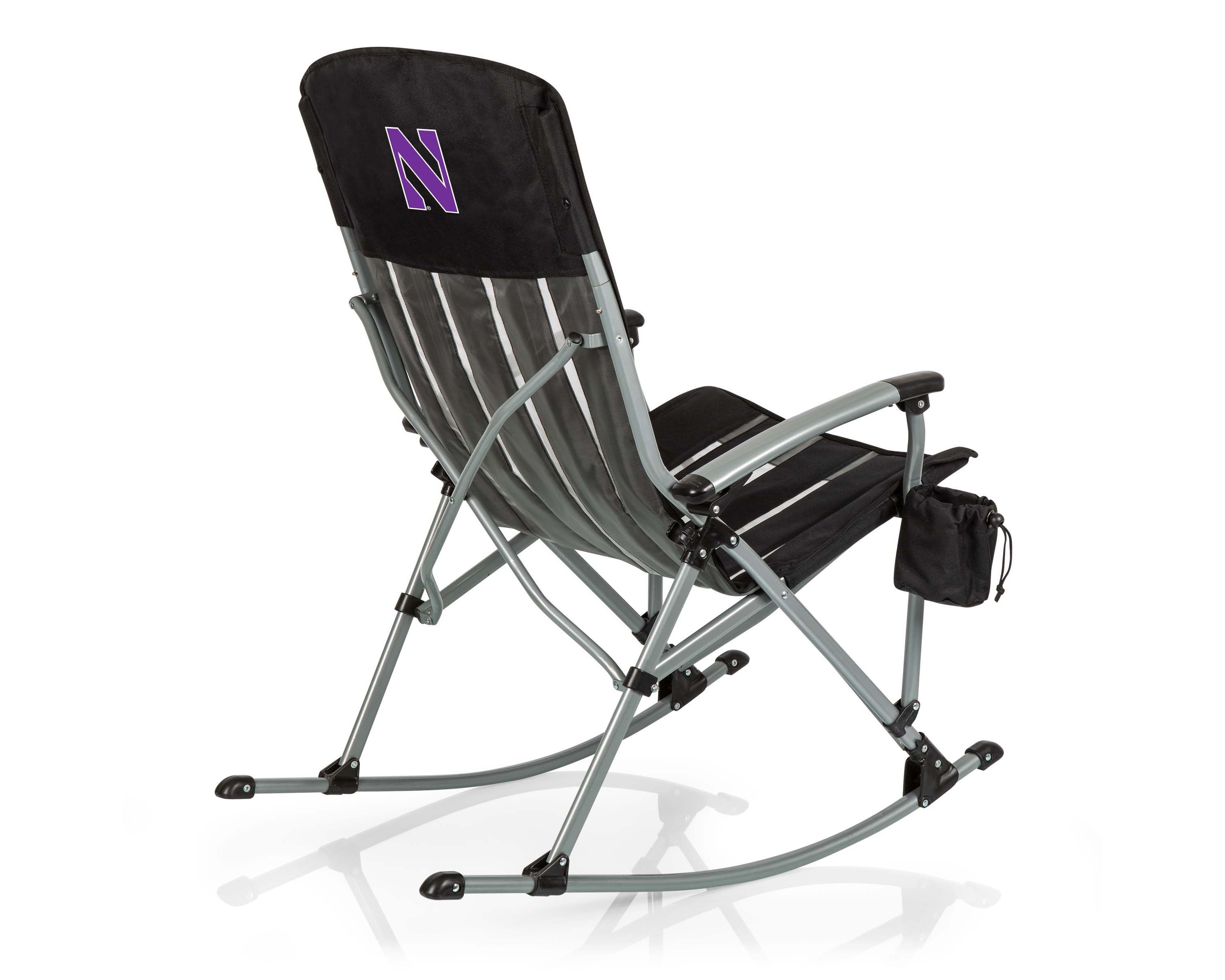 NCAA Northwestern Wildcats Outdoor Rocking Camp Chair