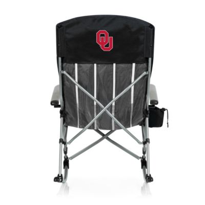 Picnic Time NCAA Oklahoma Sooners Outdoor Rocking Camp Chair