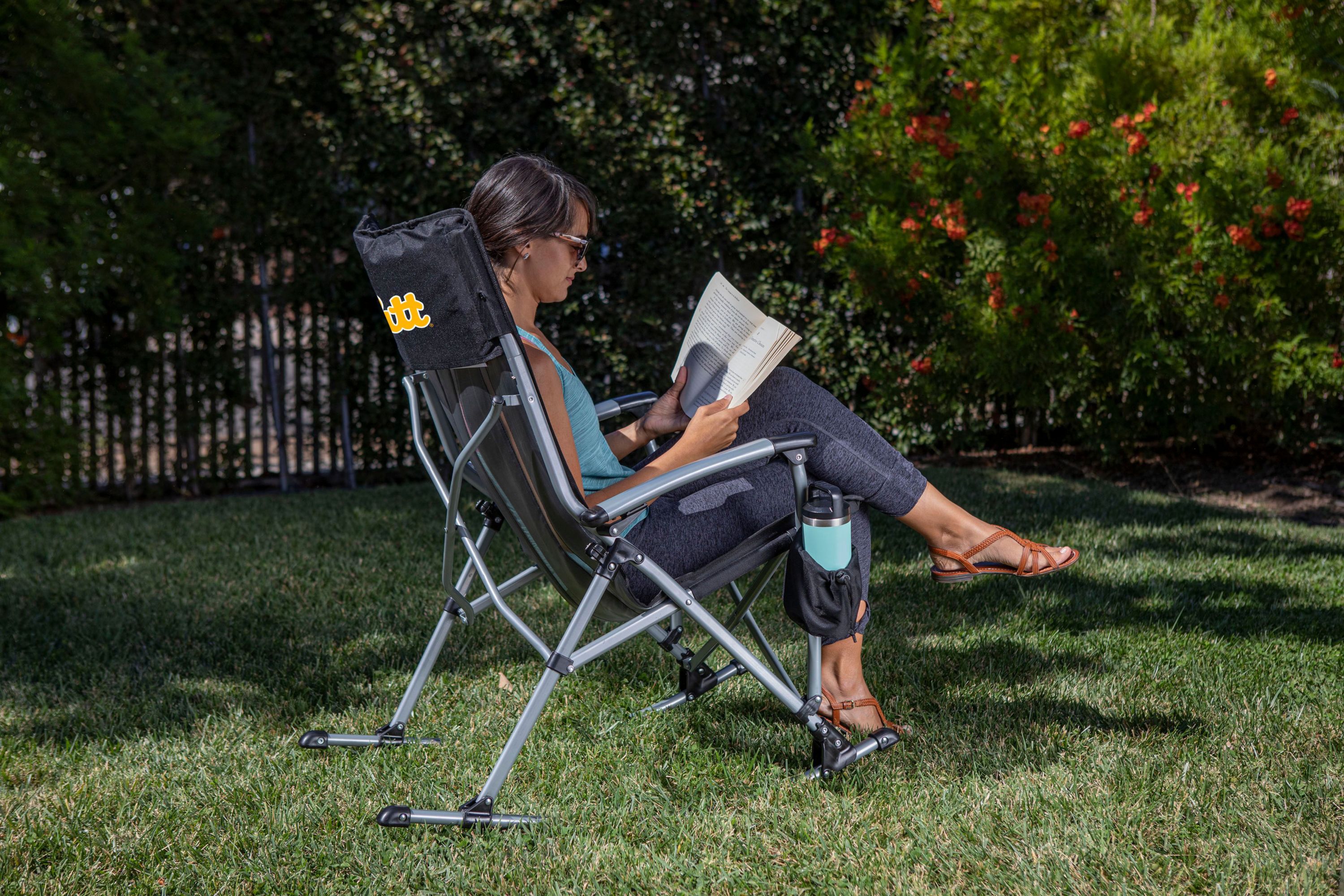 NCAA Pittsburgh Panthers Outdoor Rocking Camp Chair