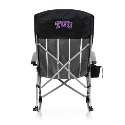 Picnic Time NCAA TCU Horned Frogs Outdoor Rocking Camp Chair
