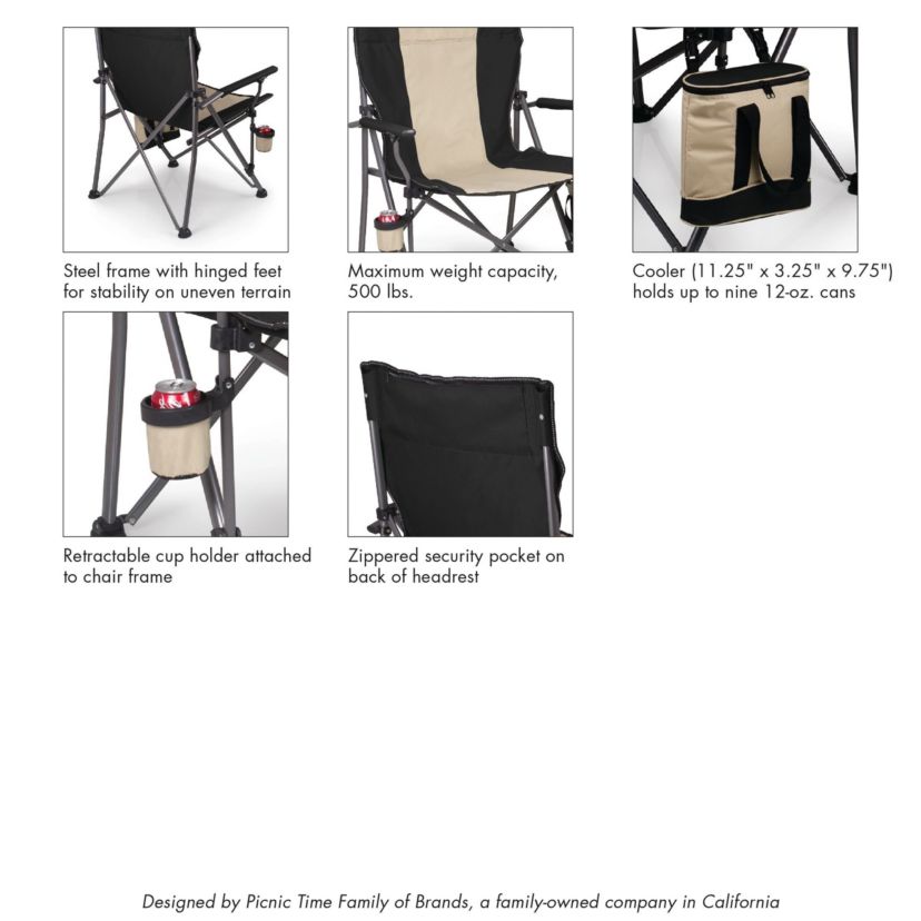 NCAA Maryland Terrapins Big Bear XL Camp Chair with Cooler