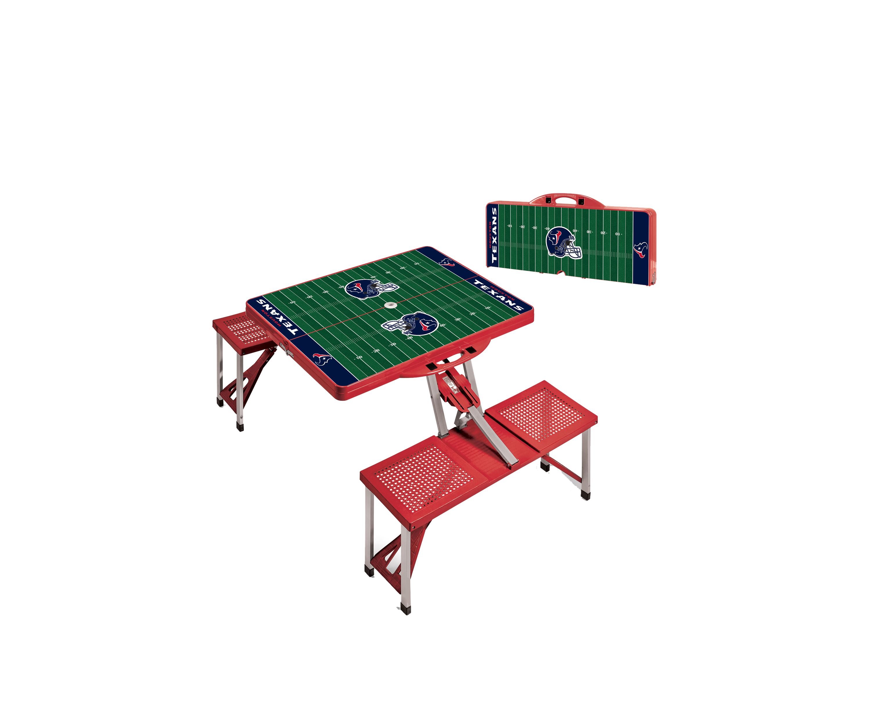 NFL Houston Texans Picnic Table Portable Folding Table with Seats