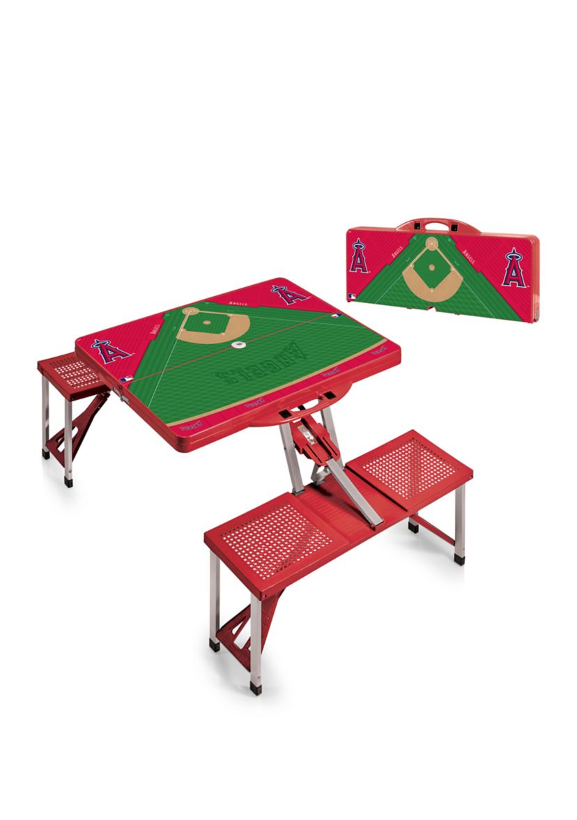 MLB Los Angeles Angels Picnic Table Portable Folding Table with Seats