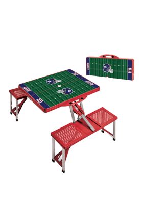 Oniva NFL New York Giants Picnic Table Portable Folding Table with Seats, Red