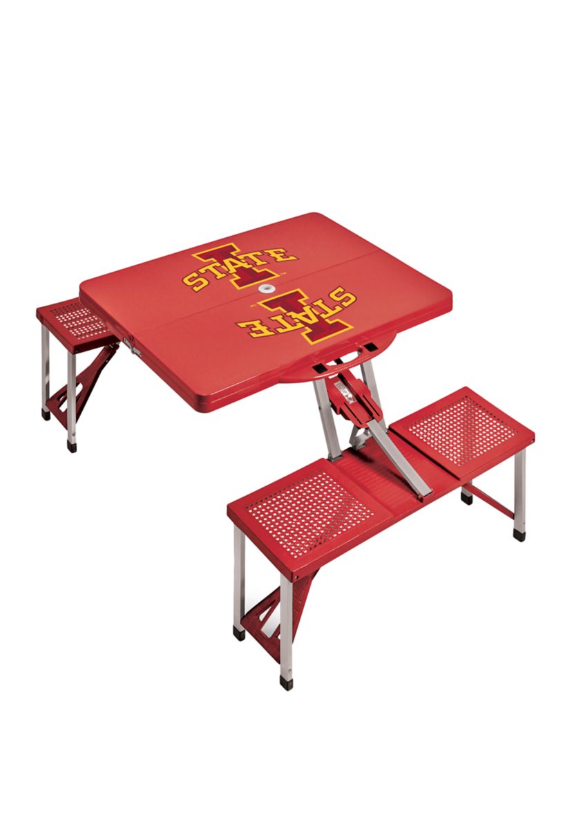 NCAA Iowa State Cyclones Picnic Table Portable Folding Table with Seats