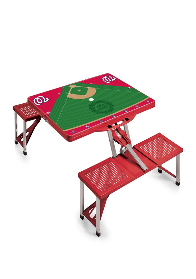 MLB Washington Nationals Picnic Table Portable Folding Table with Seats